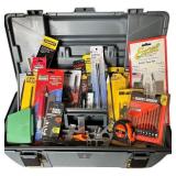 Woodworking and Hobby Tool Set with Saw Blades and Accessories in Case Woodworking and Hobby Tool Set with Saw Blades and Accessories in Case