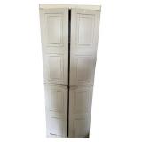 Tall Plastic Storage Cabinet with Four Shelves Tall Plastic Storage Cabinet with Four Shelves