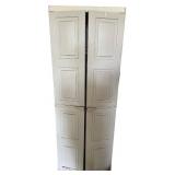 Tall Plastic Storage Cabinet with Four Shelves Tall Plastic Storage Cabinet with Four Shelves