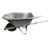 Wheelbarrow with Wooden Handles Wheelbarrow with Wooden Handles