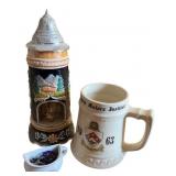 Collection of Vintage Glassware, Beer Steins, and Mugs Collection of Vintage Glassware, Beer Steins, and Mugs