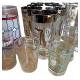 Collection of Vintage Glassware, Beer Steins, and Mugs Collection of Vintage Glassware, Beer Steins, and Mugs