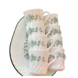 Corning Ivy Pattern Dinnerware Set with Plates, Cups, Bowls and Glassware Corning Ivy Pattern Dinnerware Set with Plates, Cups, Bowls and Glassware