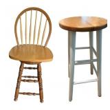 Pair of Wooden Kitchen Chairs and Stools Pair of Wooden Kitchen Chairs and Stools