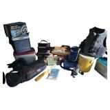 Large Collection of Outdoor Gear and Coolers with Life Vest Large Collection of Outdoor Gear and Coolers with Life Vest