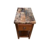 Set of 3 Faux Marble Top Side Tables with Drawer and Shelf Set of 3 Faux Marble Top Side Tables with Drawer and Shelf