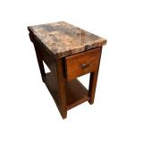 Set of 3 Faux Marble Top Side Tables with Drawer and Shelf Set of 3 Faux Marble Top Side Tables with Drawer and Shelf
