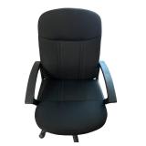 Set of 4 Black Fabric Office Chairs with Armrests Set of 4 Black Fabric Office Chairs with Armrests