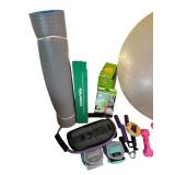 Exercise Equipment Set with Yoga Mat, Stability Balls, Dumbbells, and Accessories Exercise Equipment Set with Yoga Mat, Stability Balls, Dumbbells, and Accessories