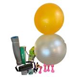 Exercise Equipment Set with Yoga Mat, Stability Balls, Dumbbells, and Accessories Exercise Equipment Set with Yoga Mat, Stability Balls, Dumbbells, and Accessories