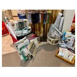 Large Cross-Stitch and Embroidery Crafting Lot with Stands and Supplies Large Cross-Stitch and Embroidery Crafting Lot with Stands and Supplies