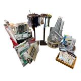 Large Cross-Stitch and Embroidery Crafting Lot with Stands and Supplies Large Cross-Stitch and Embroidery Crafting Lot with Stands and Supplies