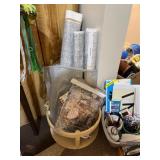 Large Cross-Stitch and Embroidery Crafting Lot with Stands and Supplies Large Cross-Stitch and Embroidery Crafting Lot with Stands and Supplies