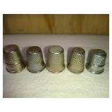 5 Fancy Mixed Metal/Alloy Thimbles