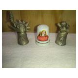 3 Coca Cola Thimbles