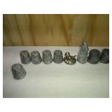 9 four Season Thimbles and other Assorted Pewter Thimbles
