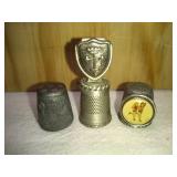 3 Thimbles: 1984 Olympics Pewter, 1982 World
