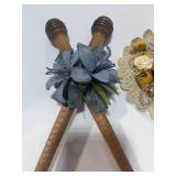 Cute Wooden Spools Decoration and  Sewing Notions Doily