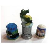Unicorn, Alligator and Loon Thimbles