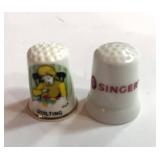 Singer Advertising Thimble and Quilting Thimble