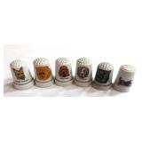 6 Cat and Dog Thimbles