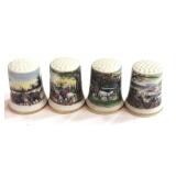 4 Horse Theme Thimbles