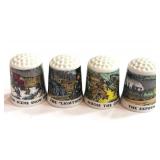 4 Train Themed Thimbles