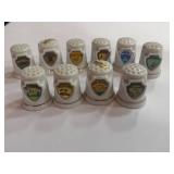 10 Souvenir State Thimbles