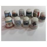 10 Souvenir State Thimbles