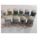 10 Souvenir State Thimbles
