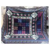 Amazing Mix of Styles Quilt Handstitched Queen 84" X 100"