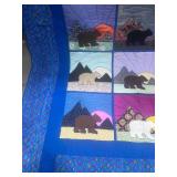 Dozen Bears Quilt Twin Handstitched 71" X 99"