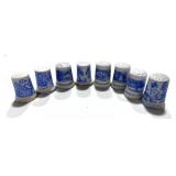 8 Currier and Ives Style Thimbles