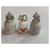 3 Wedding Anniversary Thimbles: 25th, 40th, 50th