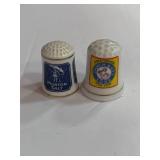Morton Salt and Arm and Hammer Baking Soda Advertising Thimbles