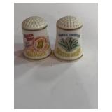 Mail Pouch Tobacco and Scotch Snuff Advertising Thimbles