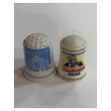 Lea & Perrins and Ivory Soap Advertising Thimbles