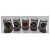 5 Souvenir Thimbles: Branson, Duluth, Lincoln City, Kansas