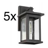 5X - Flynama Outdoor Wall Lights 1 -Light 12-in H Black Hardwired Outdoor Wall Light 5X - Flynama Outdoor Wall Lights 1 -Light 12-in H Black Hardwired Outdoor Wall Light