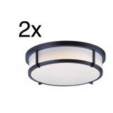 2X - Maxim Rogue 3 Light 17" Wide Flush Mount Drum Ceiling Fixture 2X - Maxim Rogue 3 Light 17" Wide Flush Mount Drum Ceiling Fixture