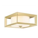 LTMATE JAZAVA 2 -Light 11.4-in Gold Flush Mount Light LTMATE JAZAVA 2 -Light 11.4-in Gold Flush Mount Light