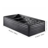 Galvanized Raised Garden Bed, 8x4x2 FT Large Metal Raised Planter Box Garden Beds Outdoor for Vegetables Flowers and Herbs with Open Bottom and Planting Tools Galvanized Raised Garden Bed, 8x4x2 FT Large Metal Raised Planter Box Garden Beds Outdoor for Vegetables Flowers and Herbs with Open Bottom and Planting Tools