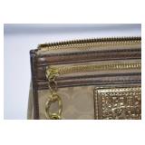 Coach Poppy Signature Wristlet Beige and Brown Coach Poppy Signature Wristlet Beige and Brown