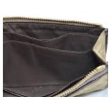 Coach Poppy Signature Wristlet Beige and Brown Coach Poppy Signature Wristlet Beige and Brown