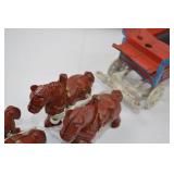 Antique Cast Iron Horse-Drawn Wagon Toy Antique Cast Iron Horse-Drawn Wagon Toy