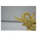 Ivory-Toned Elephant Figurine Pair - Home Decor Accent Ivory-Toned Elephant Figurine Pair - Home Decor Accent