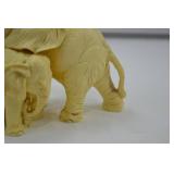 Ivory-Toned Elephant Figurine Pair - Home Decor Accent Ivory-Toned Elephant Figurine Pair - Home Decor Accent