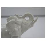 Glossy White Ceramic Elephant Figurine - 6 Inch Accent Piece Glossy White Ceramic Elephant Figurine - 6 Inch Accent Piece