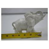 Glossy White Ceramic Elephant Figurine - 6 Inch Accent Piece Glossy White Ceramic Elephant Figurine - 6 Inch Accent Piece