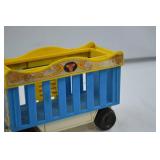 Vintage Plastic Circus Train Cars Toy Pair - Red and Blue Vintage Plastic Circus Train Cars Toy Pair - Red and Blue